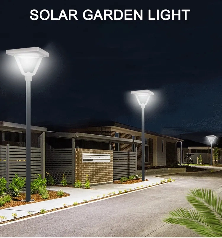 High Lumen High Power Courtyard Patio Yard Walkway Pathway Lawn Garden Solar Light Outdoor Waterproof LED Solar Street Lamp