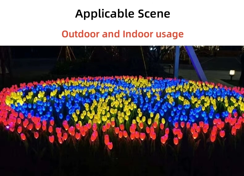 Outdoor Decorative LED Tulip Flower Garden Light for Christmas Decoration