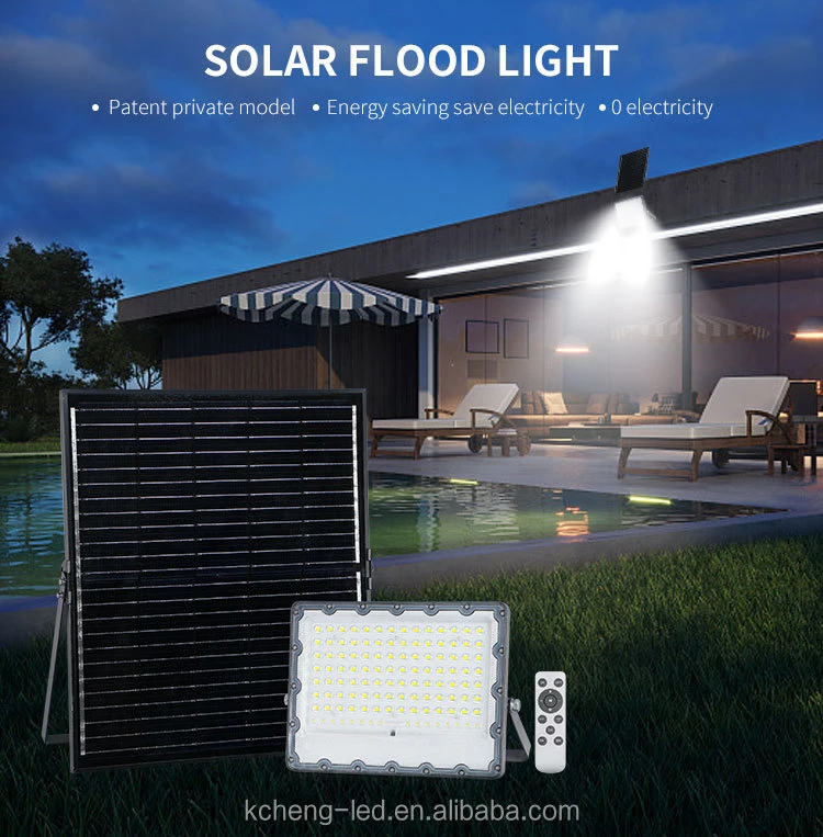 OEM ODM 20W 50W 100W 150W 200W 300W 500W Professional Remote Control IP65 Waterproof Garden Outdoor Solar LED Flood Light