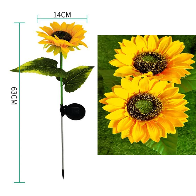 Solar Garden Park Lights Outdoor Decoration LED Sunflower Lights Waterproof IP65 Garden Courtyard Lawn Lamp