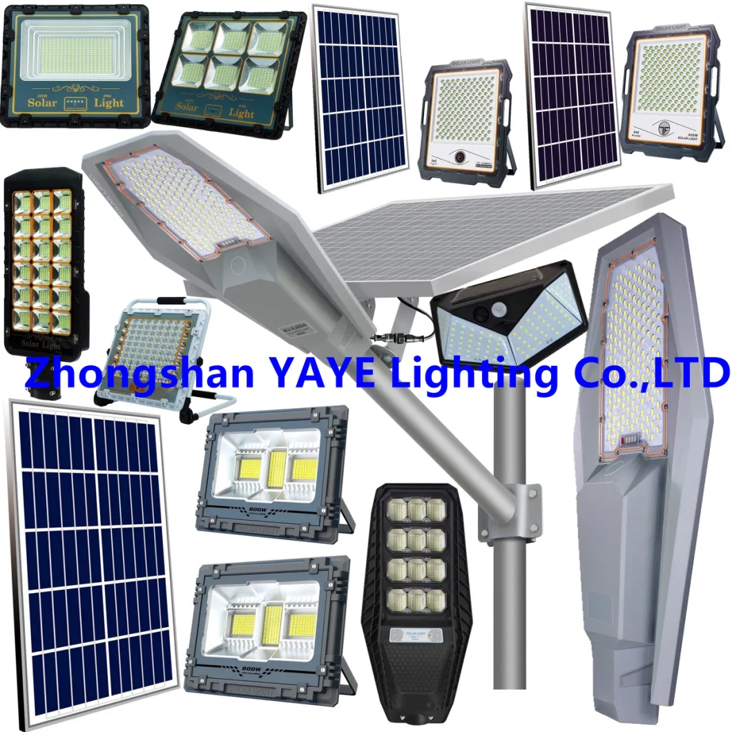 Yaye Solar Manufacturer Factory 2000W/1500W/1000W/800W500W/400W/300W/200W/100W LED Outdoor Street All in One Camera COB Wall Flood Garden Road Light Distributor