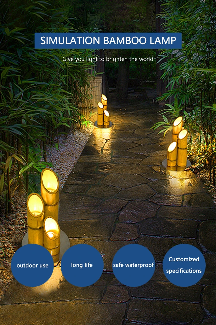 LED Bamboo Lamp Outdoor Lawn Lamp Garden Courtyard FRP Waterproof Bamboo Lamp Simulation Luminous Bamboo Tube Lamp