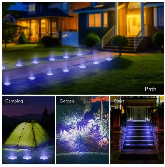 New Solar Courtyard Buried Light Outdoor Waterproof Decorative Lighting Garden Landscape Lawn Ground Insertion Light