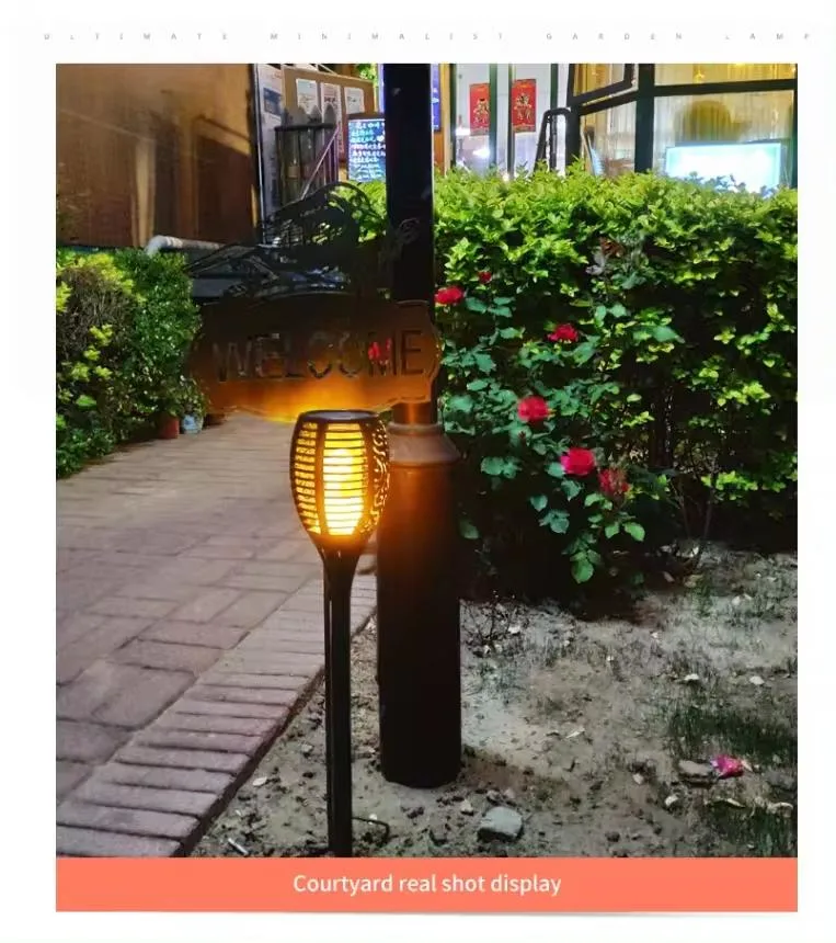 New Style LED Solar Torch Flame Light Torch Flame Decorated Garden Sola Lamp Outdoor LED Solar Powered Garden Lights