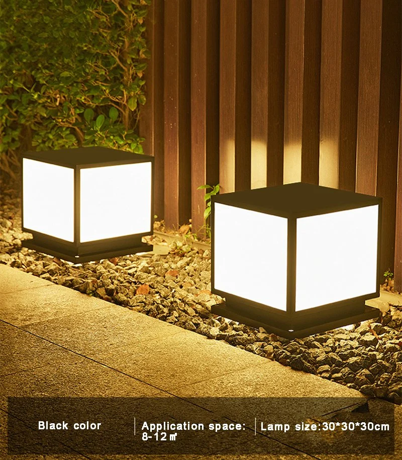 Commercial Exterior Parking Lot Waterproof Remote Control Square Color Adjust LED Garden Yard Lighting Pathlights Solar