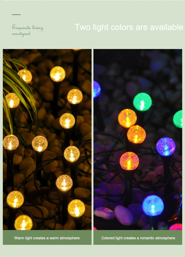 LED Solar Outdoor Garden Lights Decorative Bubble Ball String Lights