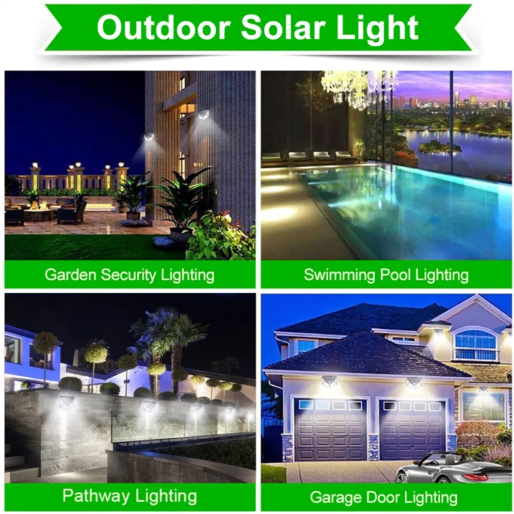 100LED Outdoor Solar Lamps Waterproof Security Courtyard Body Induction Solar LED Garden Light