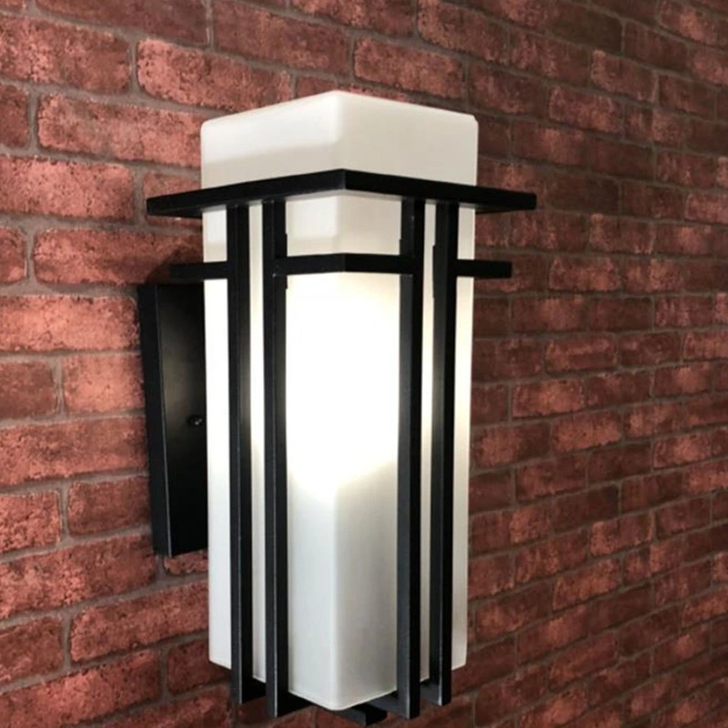 European Outdoor Wall Lamp Waterproof Outdoor Exterior Wall Light Black (WH-HR-92)