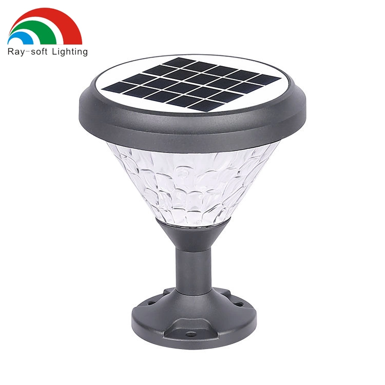 2024 Private Aluminum European Style IP65 Waterproof Outdoor Solar LED Yard Lawn Bollard Pillar LED Garden Light