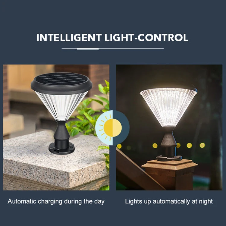 Super Bright Solar Power LED Pillar Lamp Exterior Post Lantern Outdoor Garden Fence Solar Lamp Yard Post Lights