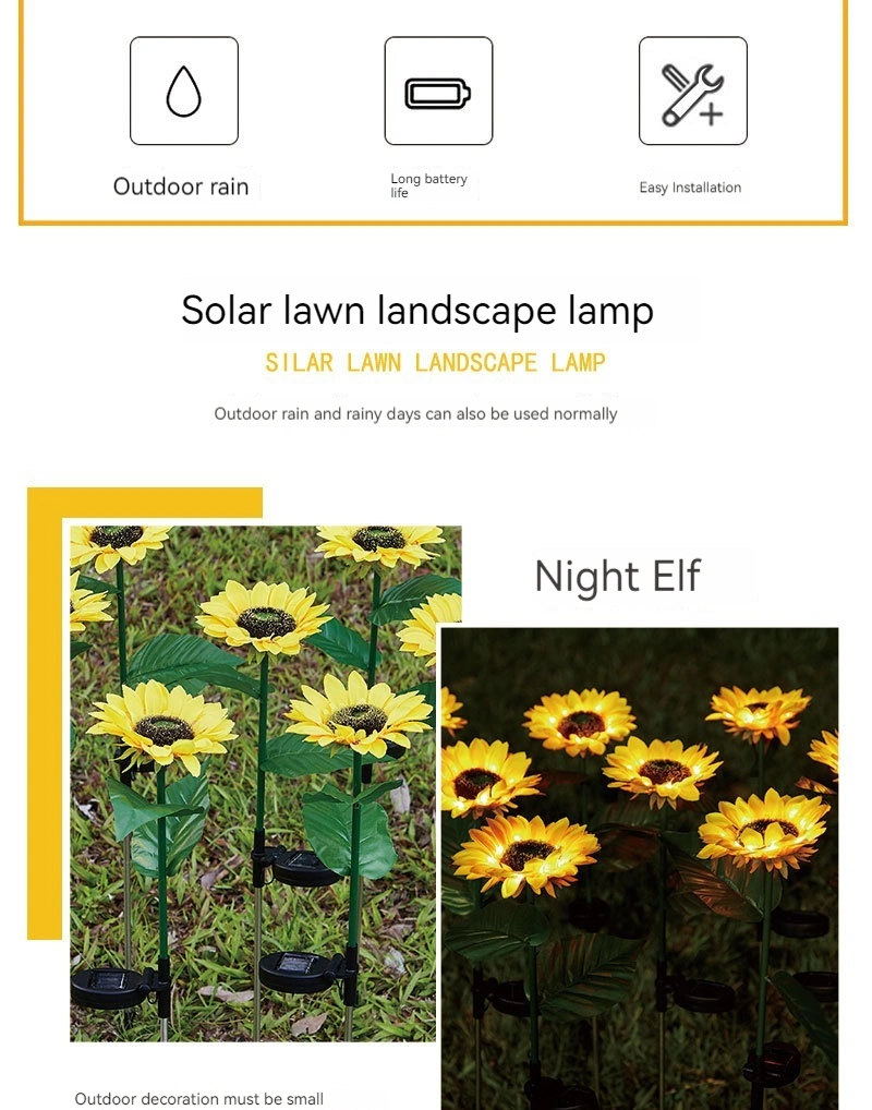 Hot Selling IP65 Waterproof Solar LED Garden Lawn Lamp Decoration Landscape Lights