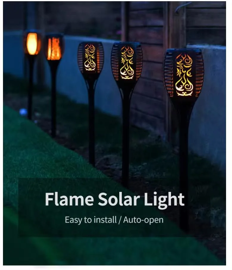 Flashing Flame Lamp Waterproof LED Garden Decoration Landscape Light Grass Lamp Path Lighting Torch Focus Light