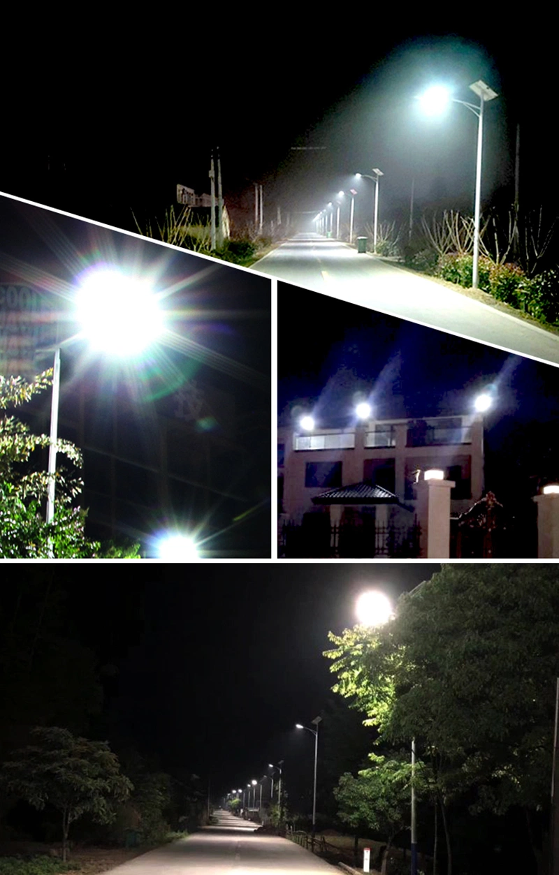 Lebekan White IP65 Integrado Lampara Solar 100W 200W 300W 400W 500W Luz Solar Outdoor Lights Motion Sensor Dusk to Dawn Pole Post Lights