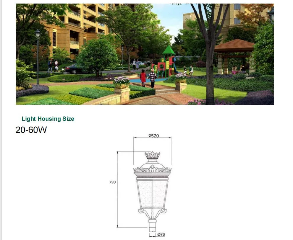 Remote Management IP65 Waterproof Outdoor Public Park Lighting 20W 30W 40W 50 60 Watt LED Garden Light