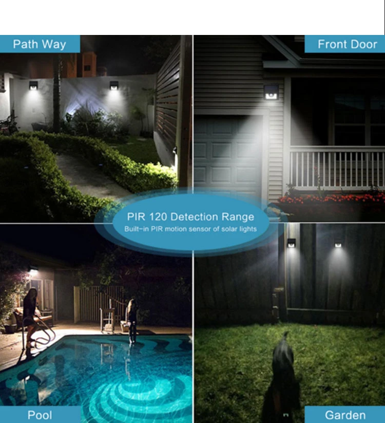 Brightenlux 45LED Wireless Solar Energy Powered Motion Sensor Wall Lights Waterproof for Patio Deck Yard Garden and Outdoor