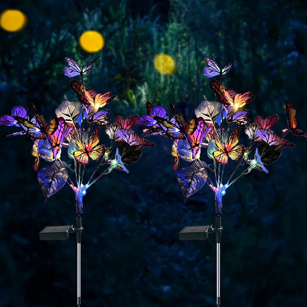 Solar Lights Outdoor Garden Butterfly Lights Decorative Solar Stake Lights with Butterflies Ci24860