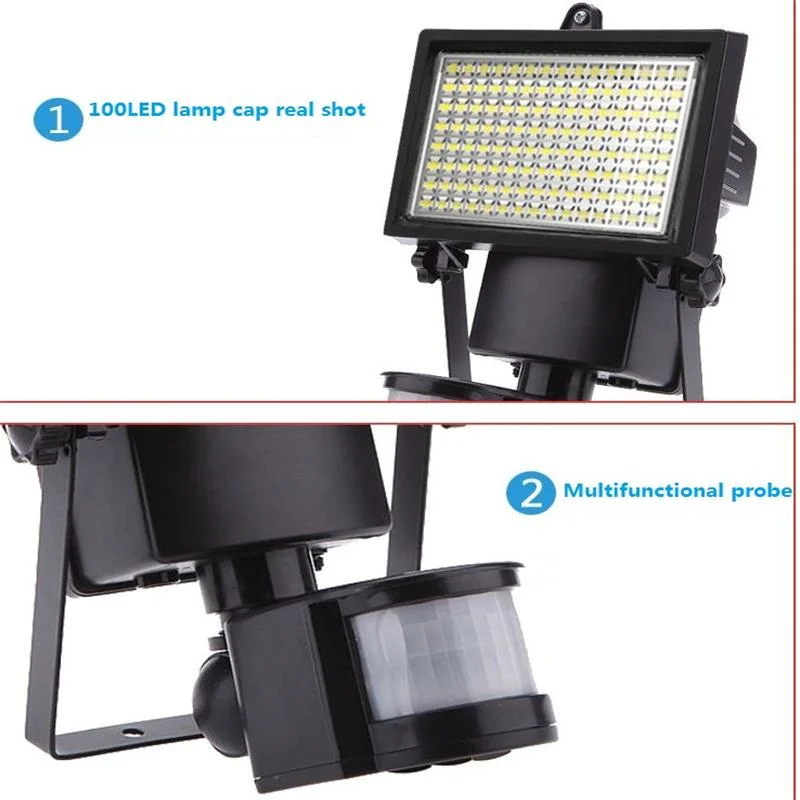 Solar 120LED Induction Outdoor Courtyard Lamp Street Floodlight Spotlights