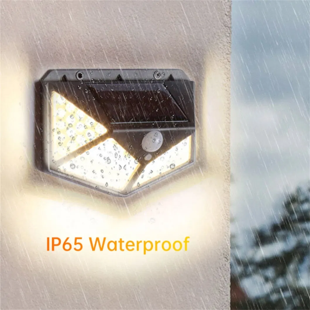 100LED Outdoor Solar Lamps Waterproof Security Courtyard Body Induction Solar LED Garden Light