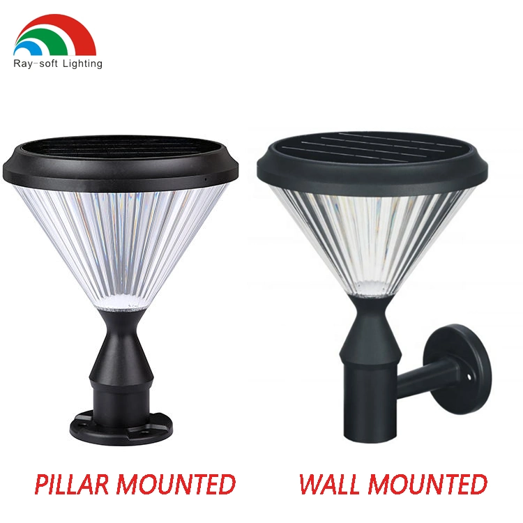 Super Bright Solar Power LED Pillar Lamp Exterior Post Lantern Outdoor Garden Fence Solar Lamp Yard Post Lights