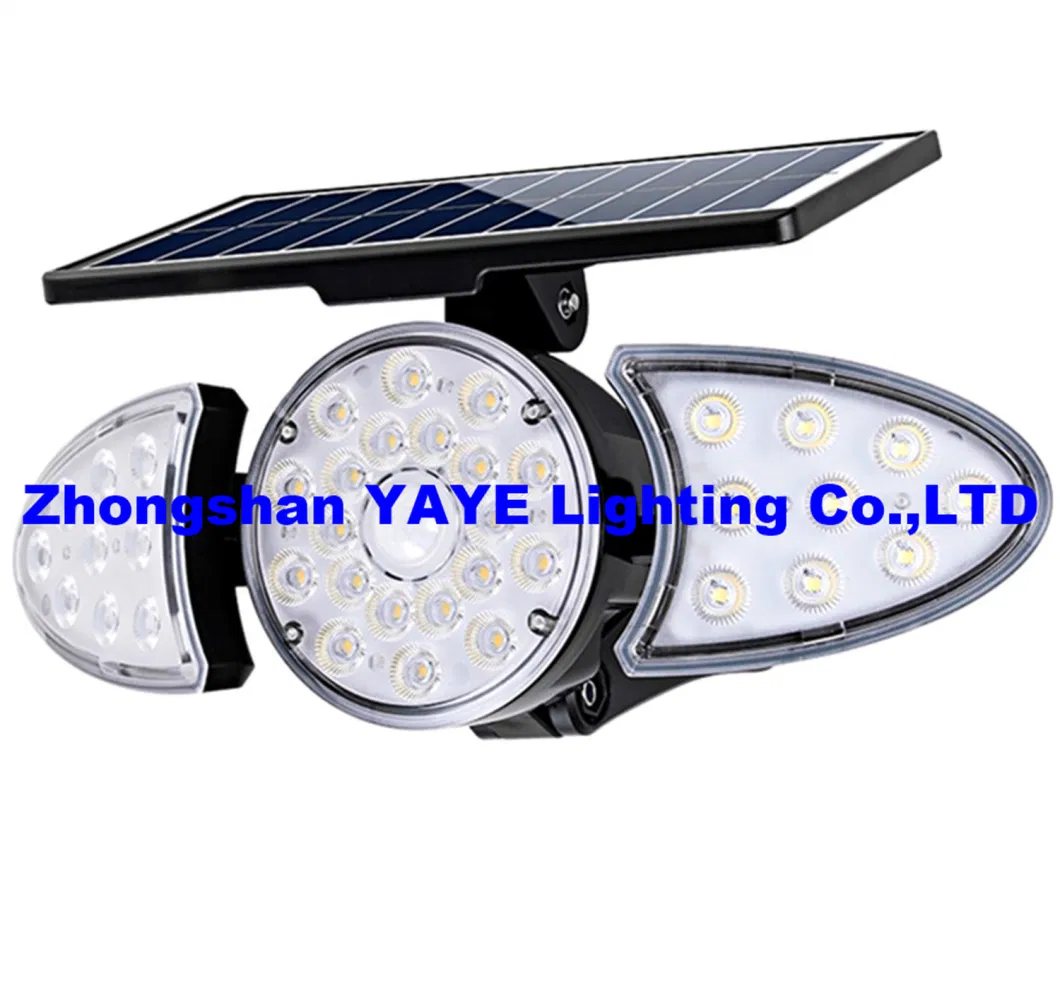 Yaye 2021 Hottest Sell Outdoor Waterproof IP65 Solar LED Garden Wall Light with Control Model: Light Control +Human Sensor + Slightly Bright