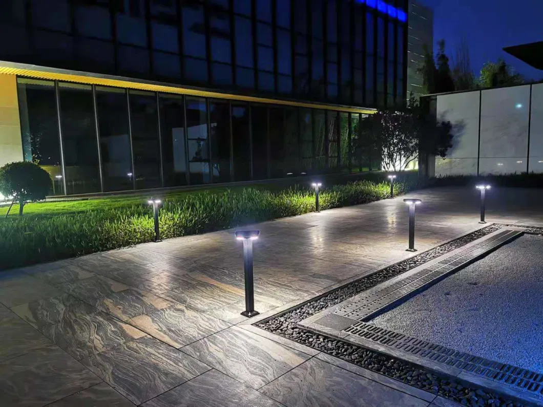 Outdoor Waterproof IP65 Solar Panel LED Bollard Lights for Pathway Garden Walkway Park Yard