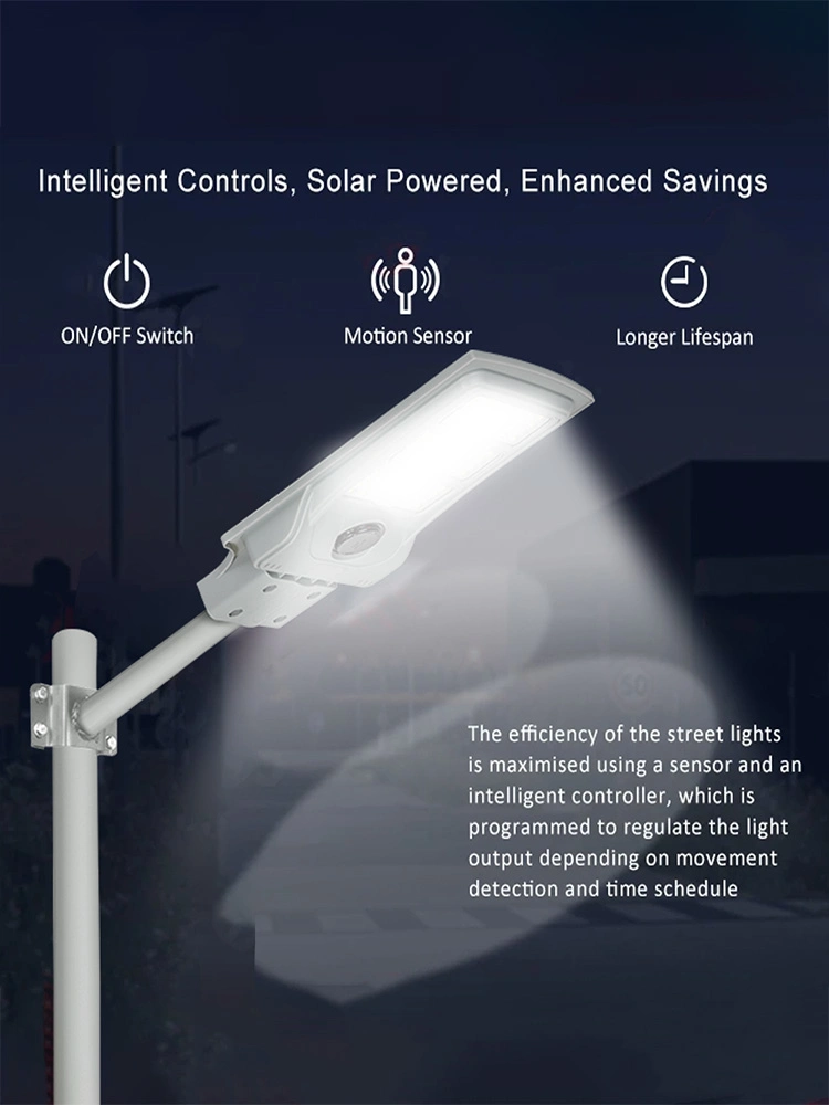 IP65 Waterproof Outdoor Integrated All in One Solar Street Lamp Motion Sensor Solar Garden Wall Lawn Light Remote Control Flood Light Whole Set LED Light