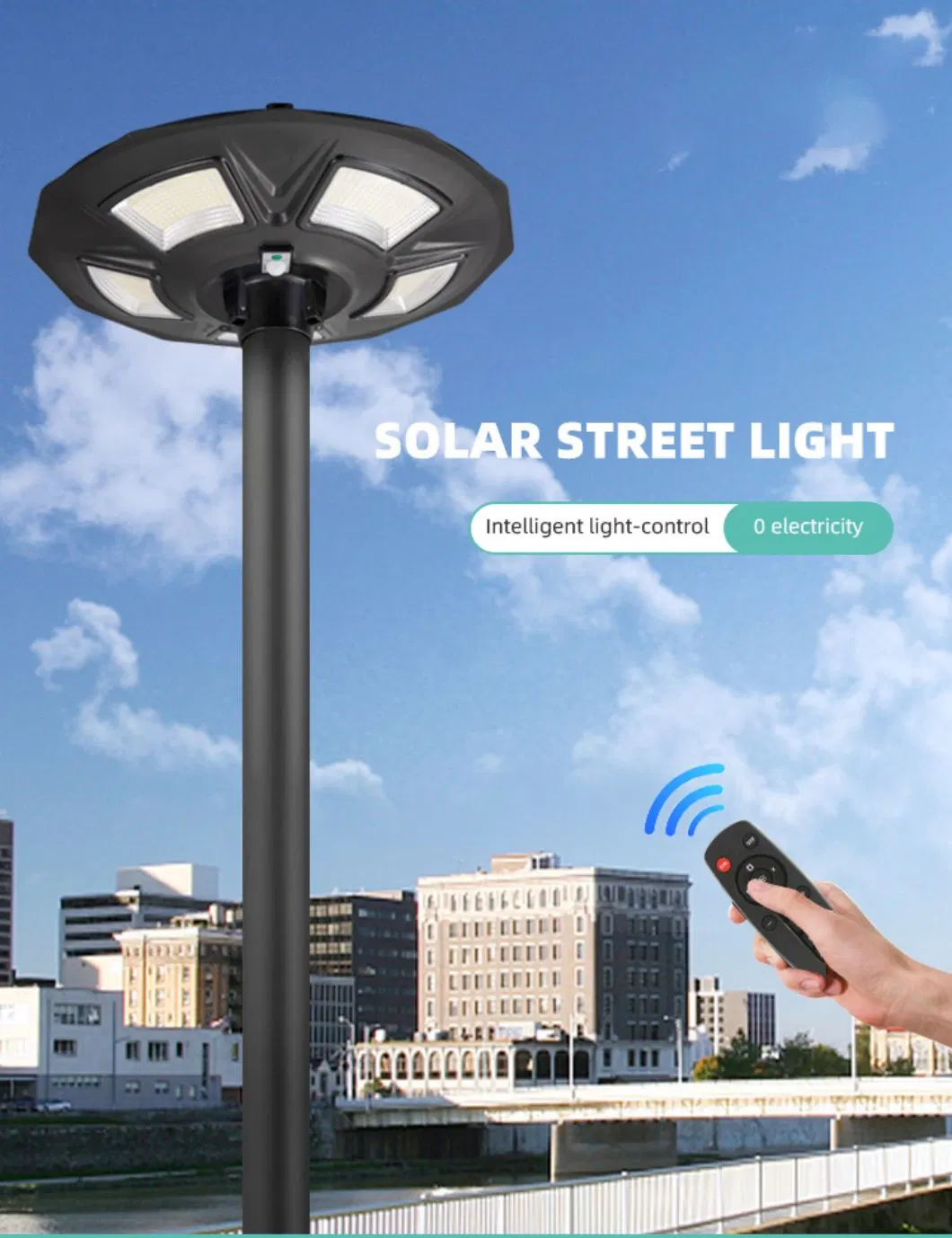 Eco-Solar Integrated Street Light for Outdoor Use