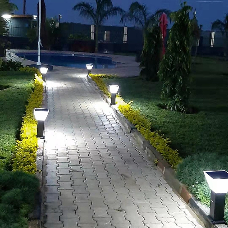 RGB Solar Bollard Light CCT Changeable Warm White/Cool White Solar Pathway Lights