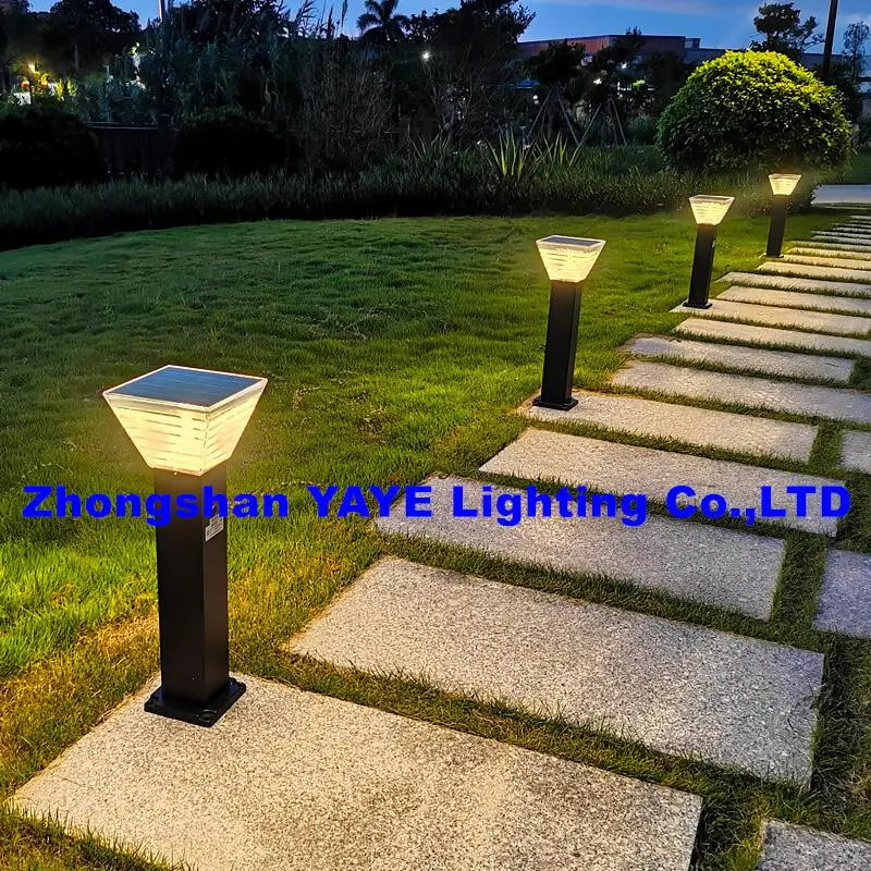 Yaye Zhongshan Supplier Manufacturer Hot Selling LED Solar 50W Lawn Pathway Landscape Yard Decoration Outdoor Waterproof IP65 SMD 150W 250W Solar Garden Light