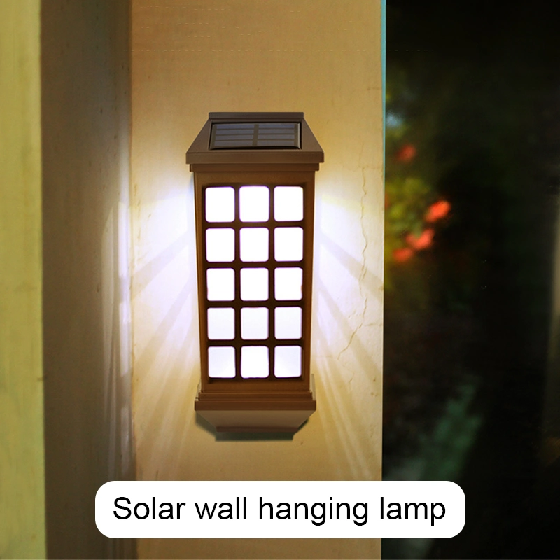 Solar Wall Lamp Outdoor Waterproof Induction Wall Mounted Light for Courtyard Garden