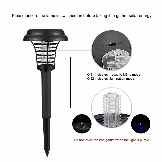 Mosquito Killer UV LED Light and Bug Zapper, Flying Insects Killer Moths Bug Killer Zapper, Moth Traps Backyard Solar Light