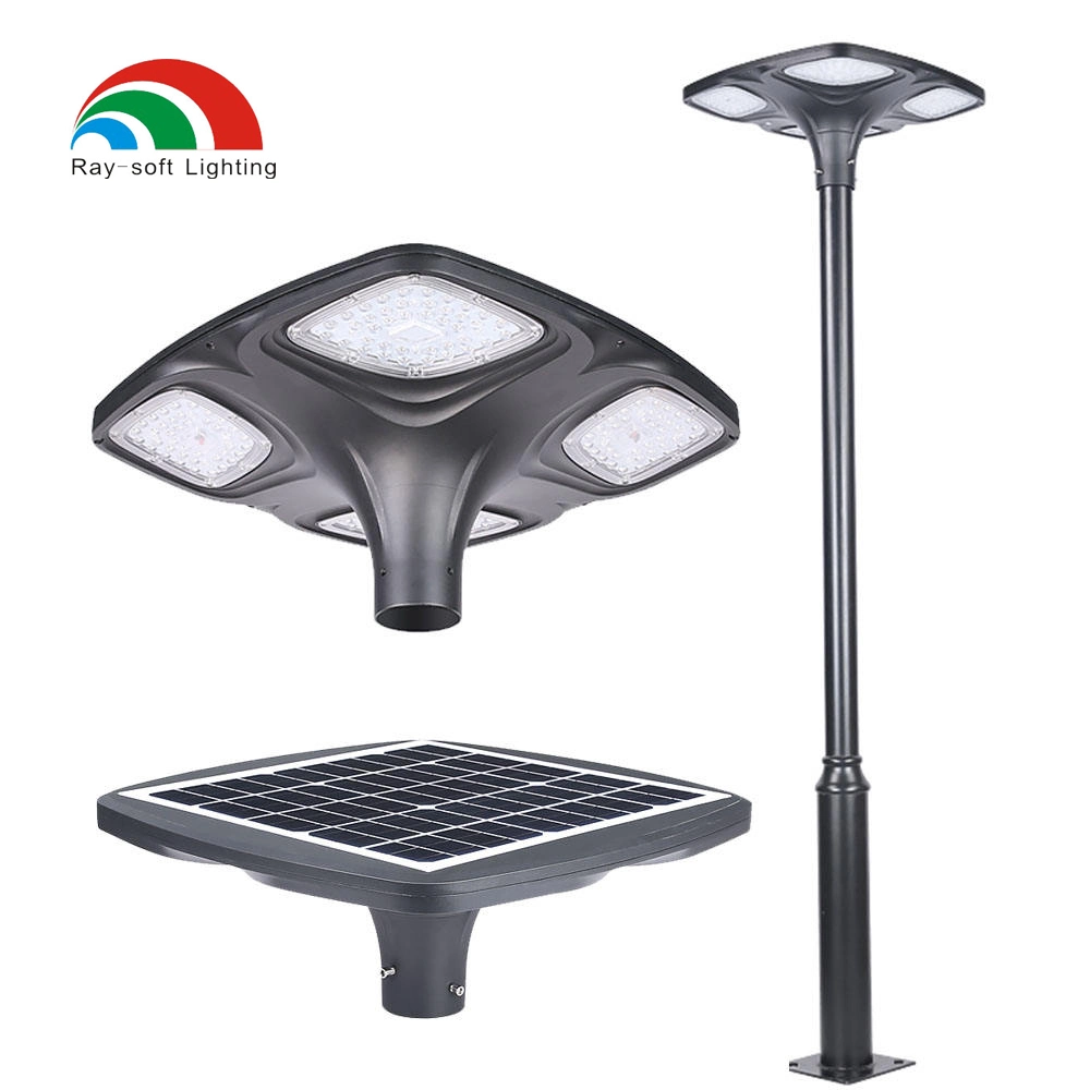 2024 Alumium Privated Solar Powered Outdoor Pathway Decoration Landscape Waterproof Lawn Lamp 8W*4 Spot Lights LED Solar Bollard Garden Lights