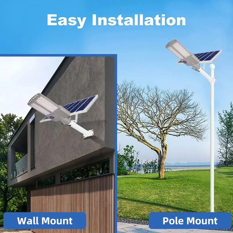 100W Outdoor Solar Street Road Garden Post Pole Lights