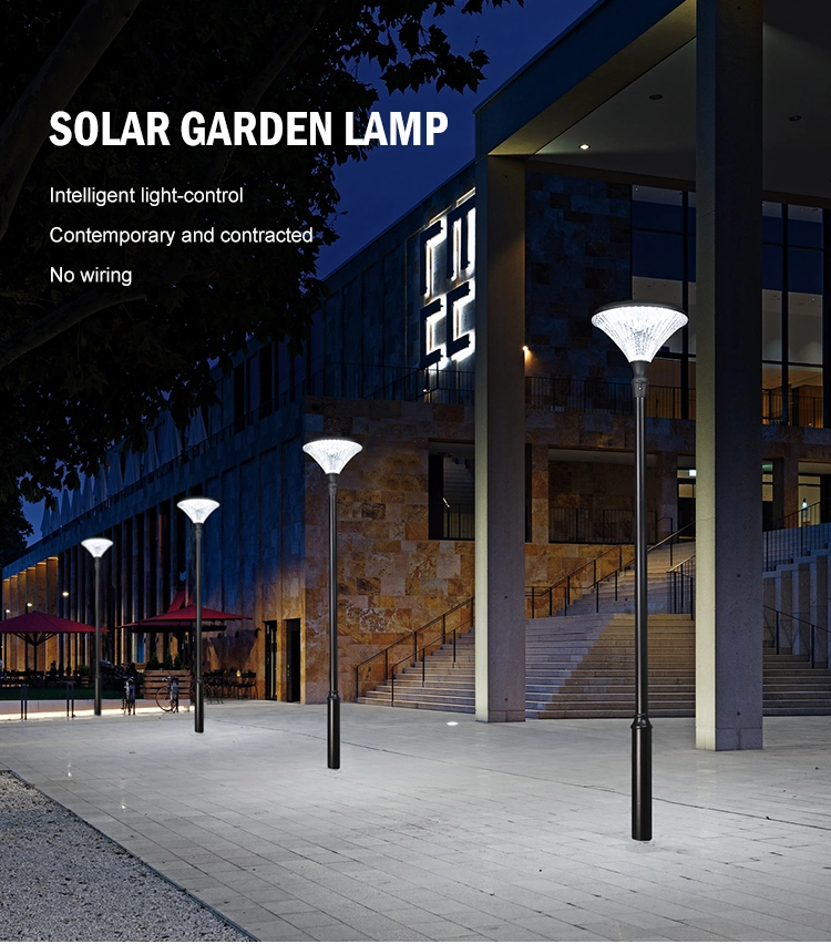 Solar High Pole Light 25W Courtyard Lamp Outdoor Waterproof Garden Villadom LED Rural Road Diamond Looking