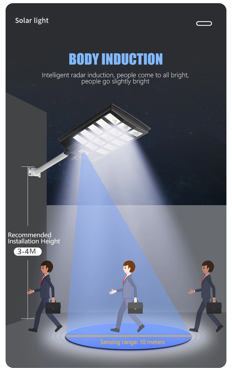 Backyard Outdoor Solar IP65 Street Light Outdoor Waterproof 400W/500W/600W Street Light