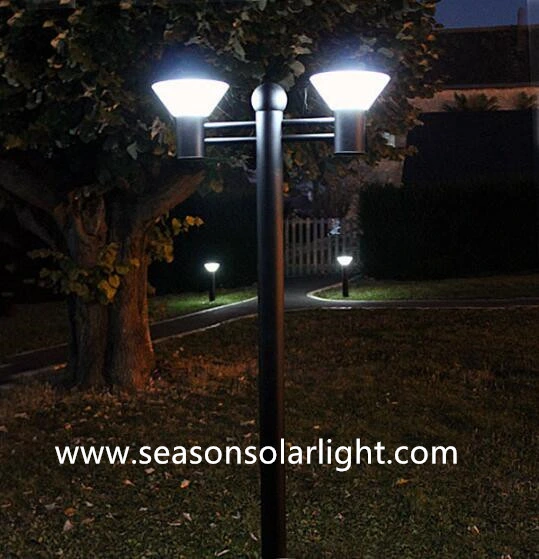 High Power LED Lighting 2m Pole System LED Outdoor Solar Garden Light with LED for Yard Lighting