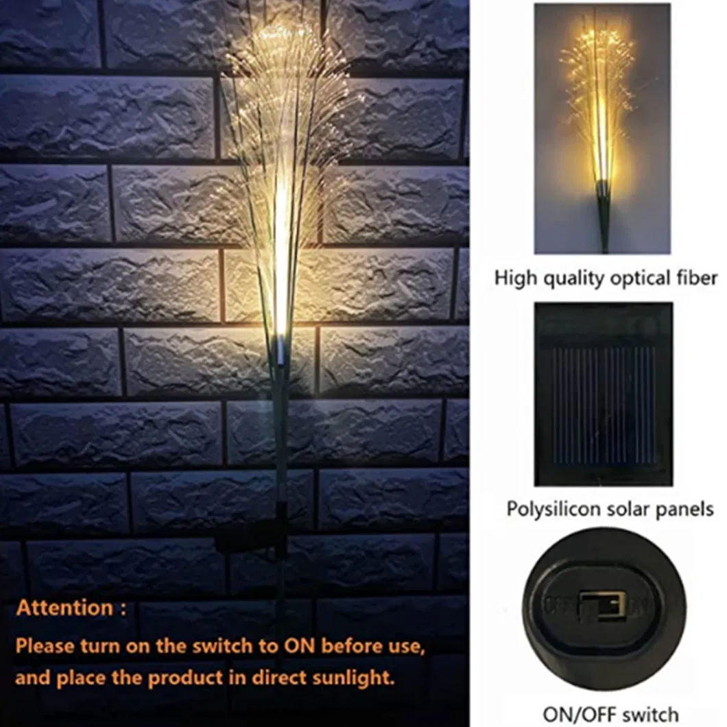 LED Solar Garden Luminous Reed Lights Outdoor Decorative Solar Powered Flower Stake Light Christmas Lights for Yard Lawn Garden