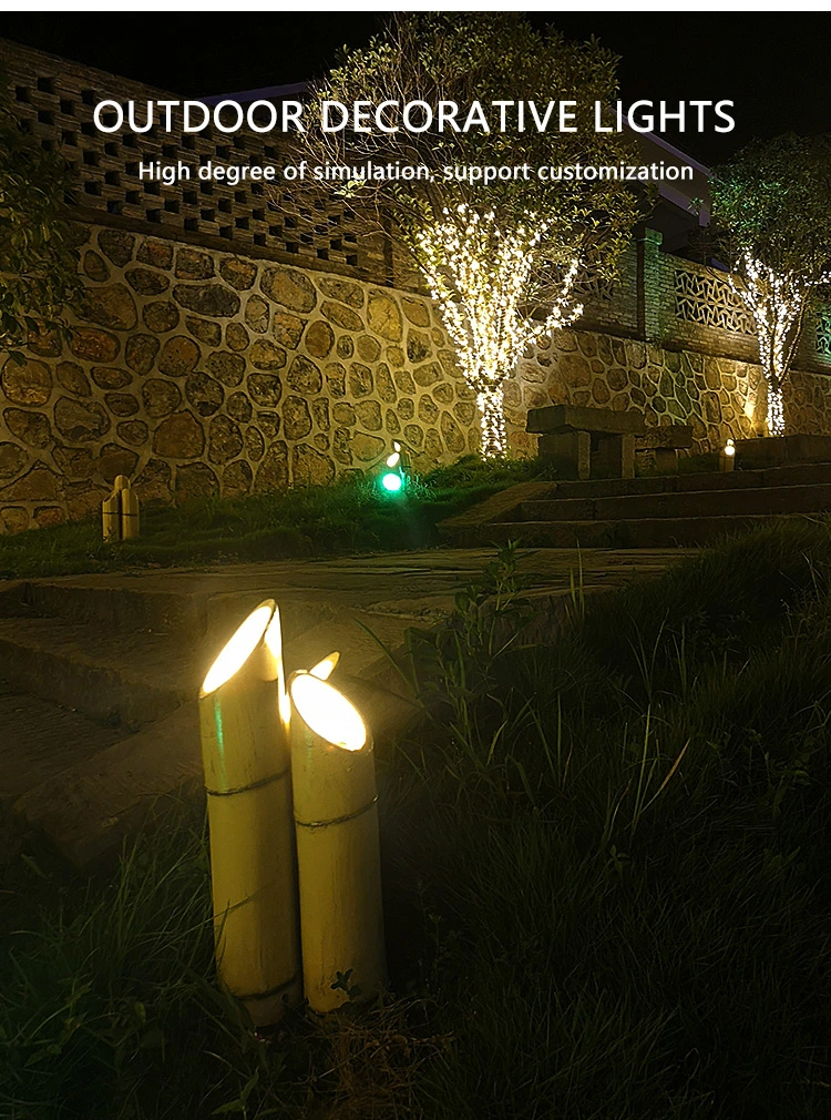 LED Bamboo Lamp Outdoor Lawn Lamp Garden Courtyard FRP Waterproof Bamboo Lamp Simulation Luminous Bamboo Tube Lamp