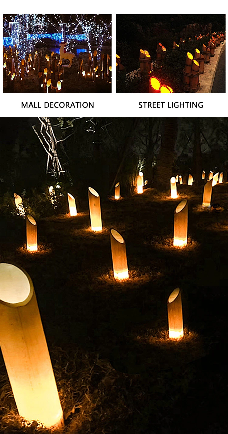 LED Bamboo Lamp Outdoor Lawn Lamp Garden Courtyard FRP Waterproof Bamboo Lamp Simulation Luminous Bamboo Tube Lamp