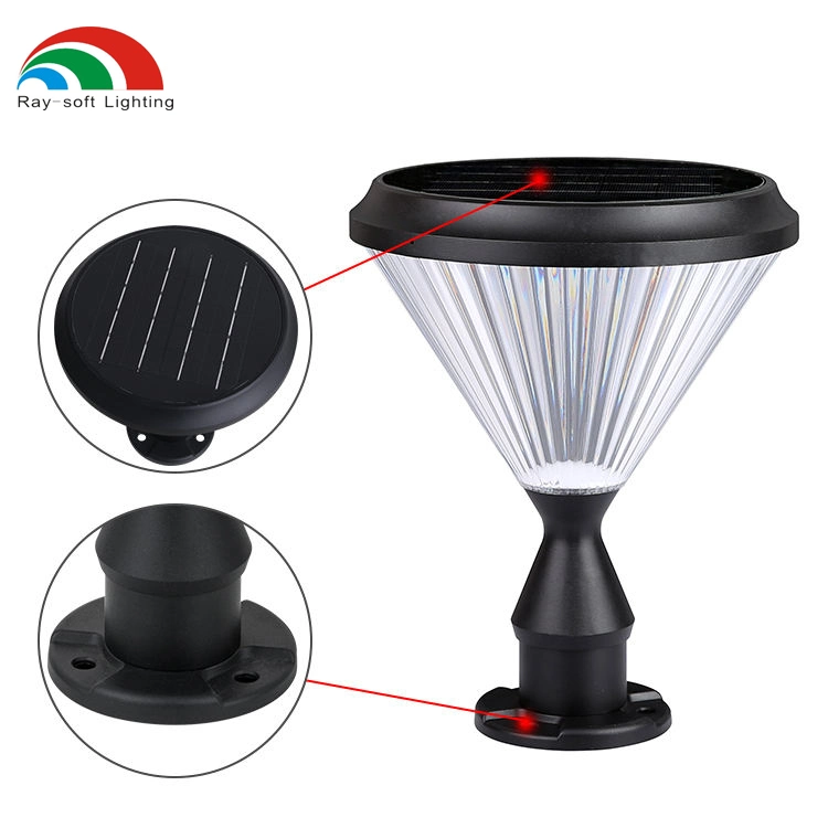 Super Bright Solar Power LED Pillar Lamp Exterior Post Lantern Outdoor Garden Fence Solar Lamp Yard Post Lights