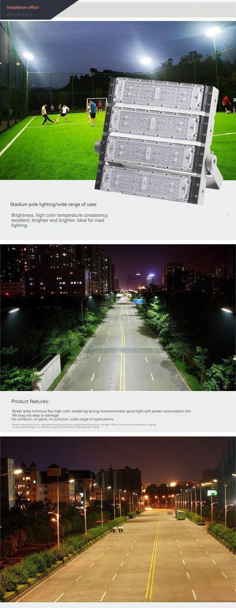 China Customization Waterproof Garden Lamp Bright White LED 25W 30W 60W 100W 200W 500W Smart Solar Power Flood Light