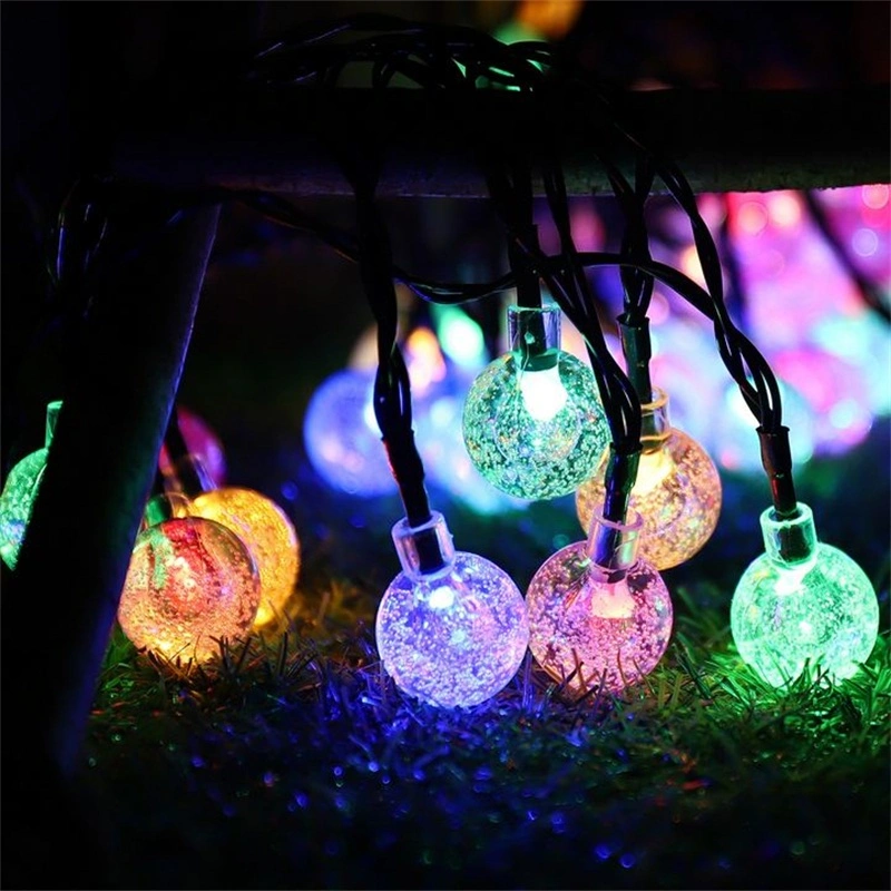 Solar Bubble Bulb String 30LED String Outdoor Waterproof Courtyard Lamp