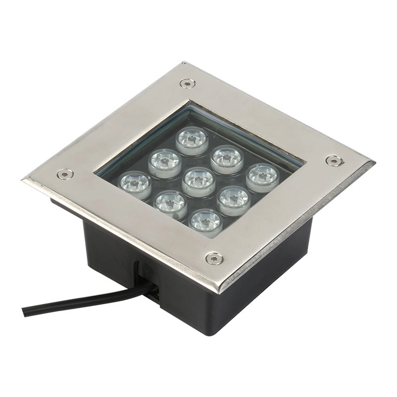 16W LED Square Outdoor Waterproof Park Landscape Light Courtyard Recessed Lawn Floor Light