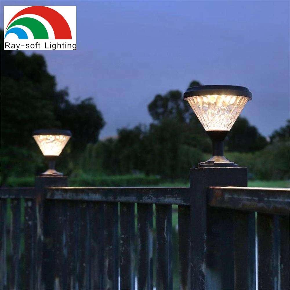 2024 Private Aluminum European Style IP65 Waterproof Outdoor Solar LED Yard Lawn Bollard Pillar LED Garden Light