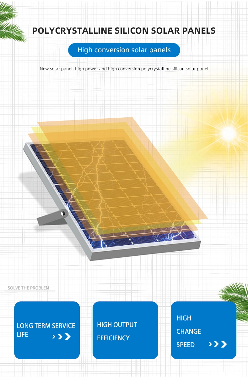 100W 200W 300W Road All in One Integrated Solar Street Light Pole