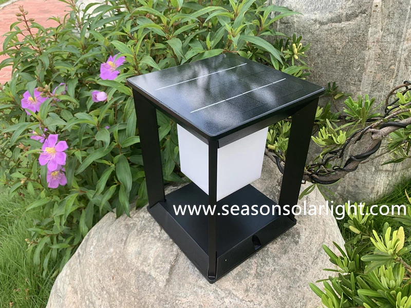 Wholesale LED Solar Light Outdoor Pillar Gate Lighting Square Style 5W LED Solar Garden Light with LED Lights &amp; Solar Panel System