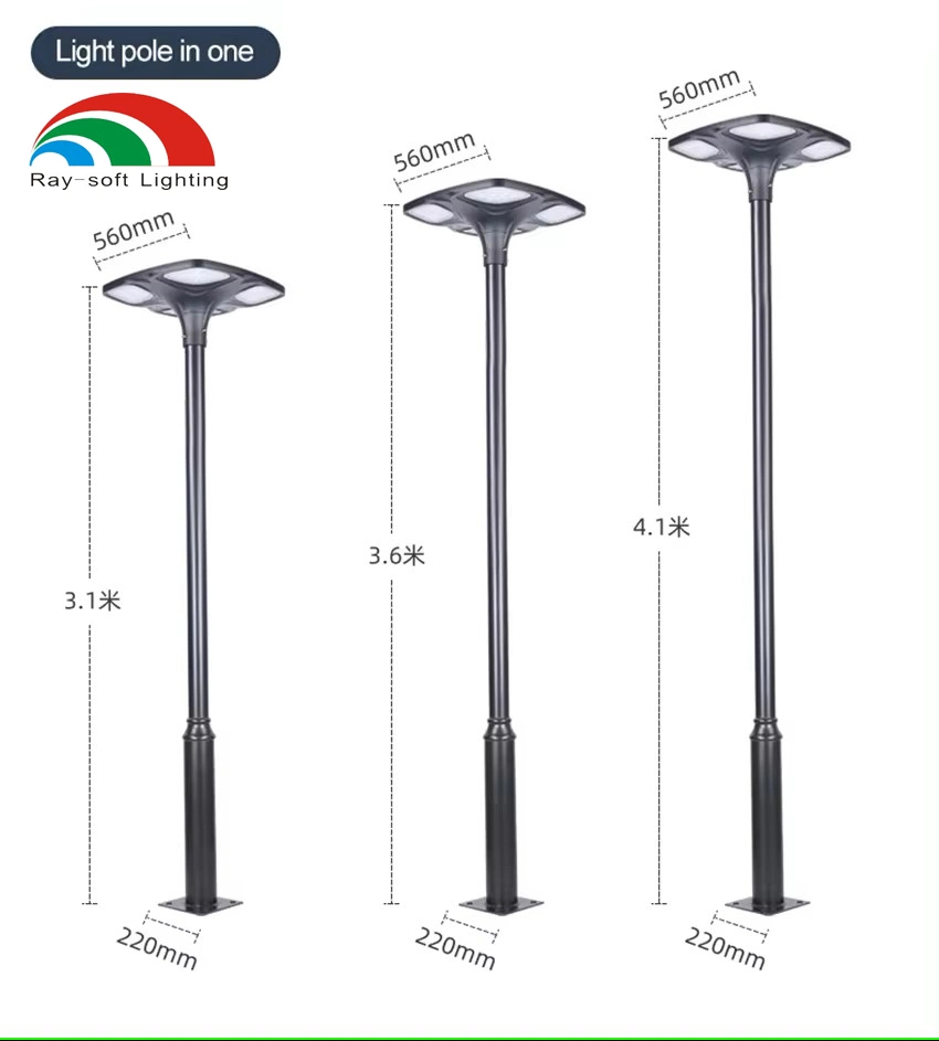 2024 Alumium Privated Solar Powered Outdoor Pathway Decoration Landscape Waterproof Lawn Lamp 8W*4 Spot Lights LED Solar Bollard Garden Lights