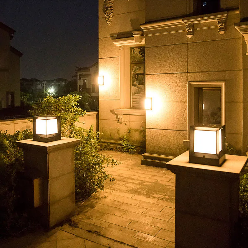 Factory Direct Supply Outdoor Villa Garden Courtyard Wall Landscape Column Head Lamp Holder Home Door Post Lamp Fixture