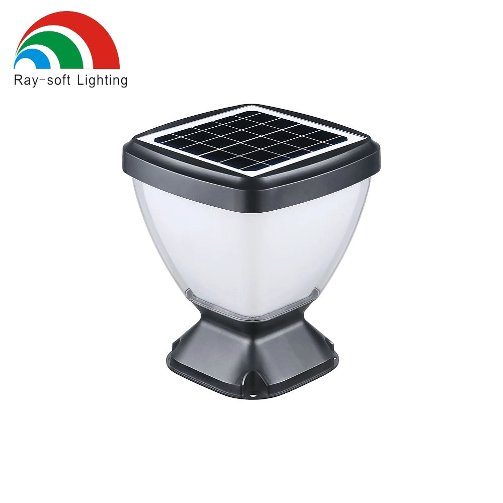 Solar Column Headlight Pillar LED Solar Post Lights Photosensitive Switch Porch Path Street Fence Lawn Garden Light