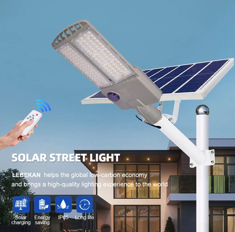 300W Solar LiFePO4 Outdoor Garden Road Flood Post Pole Light